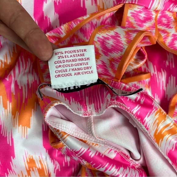 GRETCHEN SCOTT Isosceles Kitt Ikat Cutout Dress XS Pink Orange - Picture 10 of 12